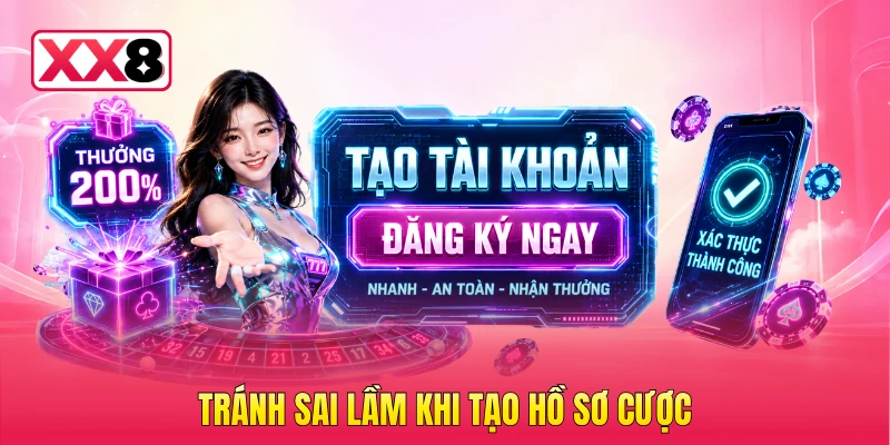 Tránh sai lầm khi tạo hồ sơ cược